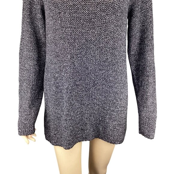 J.Jill Womens‎ Sweater Size Small Black Metallic Knit Long Sleeve Scoop Neck - Picture 4 of 10